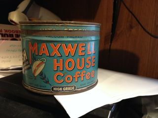 Vintage Maxwell House Coffee 1 Lb Tin Empty