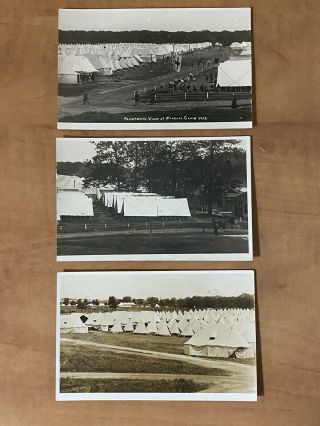 Canada Wwi Niagara Camp 1918,  3 Postcards,  Training Camp For Expeditionary Force