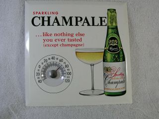 Vtg Sparkling Champale Like Nothing Else You Ever Tasted Thermometer Sign Euc