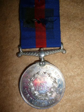 Zealand Medal,  1845 - 66,  reverse dated 1865 to 1866 to 4th Bn Military Train 3