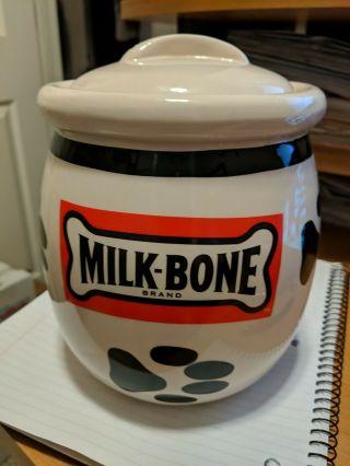 Vintage Milk - Bone Dog Treat Ceramic Cookie Jar Crock