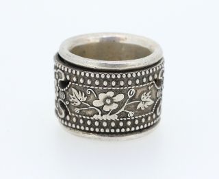 ​antique Chinese Silver Archers Ring - Chinese Hallmarked Stamp Inside Band