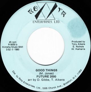 Future 2000 Good Things / She Loves Me Modern Crossover Soul 45 Vg,  Plays Great