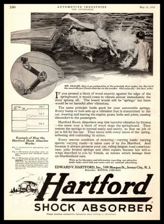 1919 Edward V.  Hartford Shock Absorbers Jersey City Boys Skinny Dipping Print Ad
