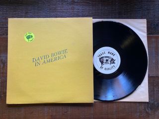 David Bowie ‎– In America Tmoq Unofficial Live Lp 1972 Vg,