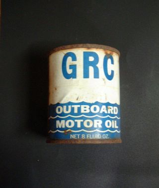 Vintage Early Grc Outboard Motor Oil 8 Oz.  Metal Can