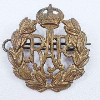 Ww2 British Raf Royal Air Force Cap Badge Cotter Pin Back Brass