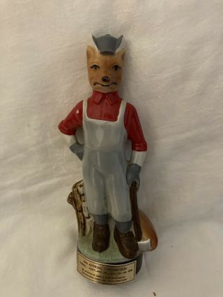 Vintage Small Jim Beam Distilling Ceramic Fox Statuette