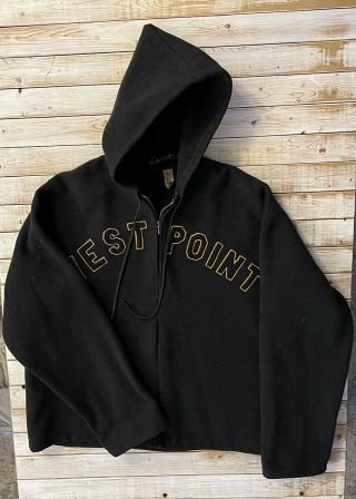 Vtg West Point US Military Wool Lacrosse 40 Hooded Pullover Rare HTF 1950’s EUC 2