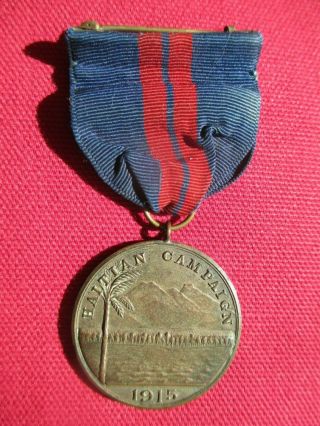 Usmc Number Range,  U.  S.  Navy 1915 Haitian Campaign Medal,  Plain Number 2858,  Nr