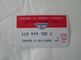 Vintage Standard Oil Company (kentucky) Credit Card Exp 5 64/pre - Magnetic Strip