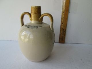 antique scotch whiskey pottery jug qt.  with double handles glen gary early 1900s 3