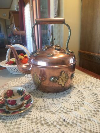 Antique Copper/brass Tea Pot Moroccan Tea Kettle