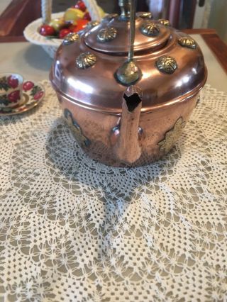 Antique Copper/Brass Tea Pot Moroccan Tea Kettle 3