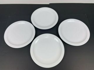 Vintage Texas Ware Melamine Set Of 4 Dinner Plates 10 " White 139 Usa