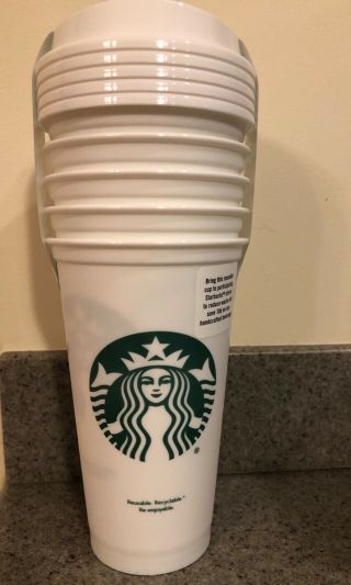 Starbucks 16 Ounce Reusable To Go Cups Set Of Five