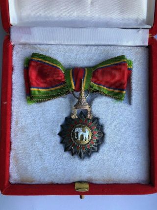 Thailand Thai Siam Enamel Order Of The White Elephant 2nd Class With Case