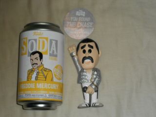 Funko Soda Can Figure.  Freddie Mercury Chase Glitter Limited To 3300