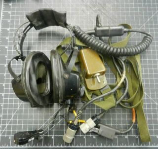 Us Military H161e/u Radio Headset W Mic M138/g For Prc - 77,  Prc - 104,  An/vic - 1