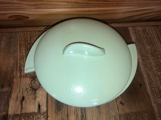 Vintage Boontonware Winged Casserole Dish With Lid 10” Green