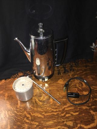 Vtg Ge General Electric 9 Cup Coffee Percolator Pot Maker Immersible A4p15