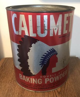 Calumet Large Baking Powder 10 Lb.  Tin / Can General Store Display Piece