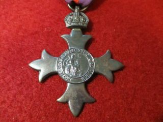 Order of the British Empire hallmark O.  B.  E.  G.  R.  I.  For God and the Empire Medal 3