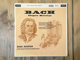 Decca Sxl2219 - Bach - Organ Recital - Karl Richter - Classic Decca Sound -