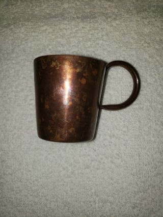 Vintage Royal Navy Copper Measure Cup Rum Grog 1/2 Gill Mug