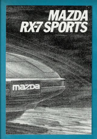 Mazda Rx - 7 Sports Car 10 Page Foldout Type Brochure February 1984