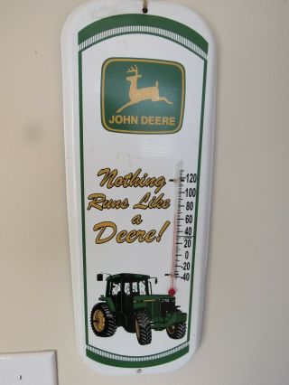 John Deere Farm Thermometer - Nothing Runs Like A Deere Ships In Us