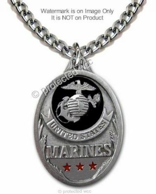 Marines Tribute Necklace Gratitude Patriotic Military Usmc Semper Fi 