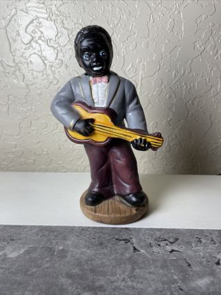 Vintage African American Jazz Musician Man Figurine