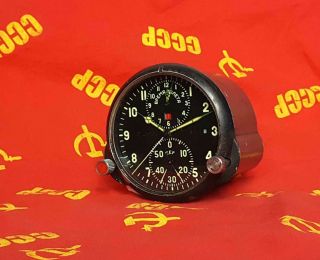Soviet Air Force Aviation Clock " Achs - 1 " Serviced,  Runs Well Ussr