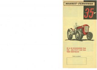 Massey - Ferguson 35 Tractor Finland Finnish Brochure Agriculture Nos