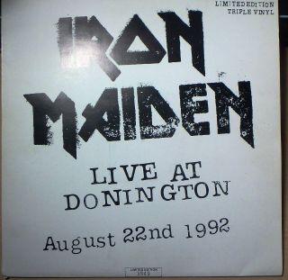 Iron Maiden: Live At Donnington 1992.  Uk Triple Vinyl,  Rare Ltd Edition 3949