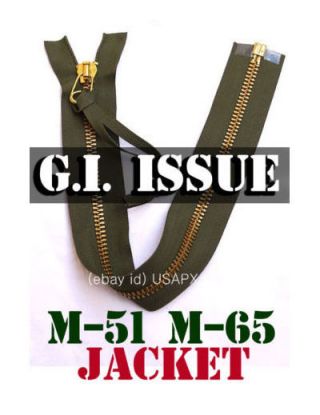 Talon Military Brass Zipper M - 65 M - 51 Jacket Replacement Repair Army Scovill Od