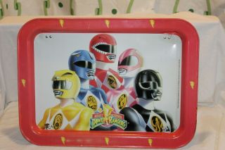 Vintage 1994 Mighty Morphin Power Rangers Metal Tv Bed Lap Serving Tray Table