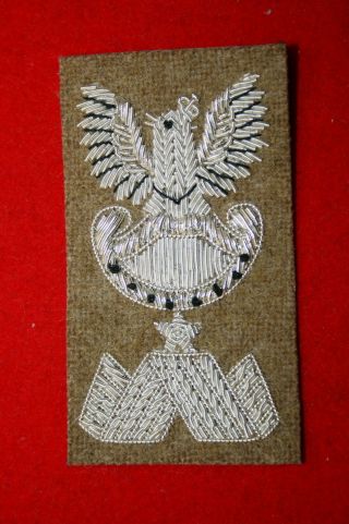 Ww2 Style Polish Poland Brigade General Bullion Wire Cap Badge Also Shoulder