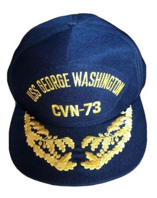 U.  S.  Navy Uss George Washington Cvn - 73 Vintage Embroidered Hat Aircraft Carrier