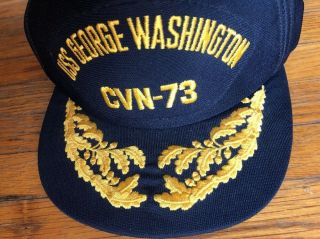 U.  S.  Navy USS George Washington CVN - 73 Vintage Embroidered Hat Aircraft Carrier 2