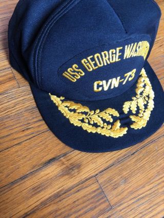U.  S.  Navy USS George Washington CVN - 73 Vintage Embroidered Hat Aircraft Carrier 3