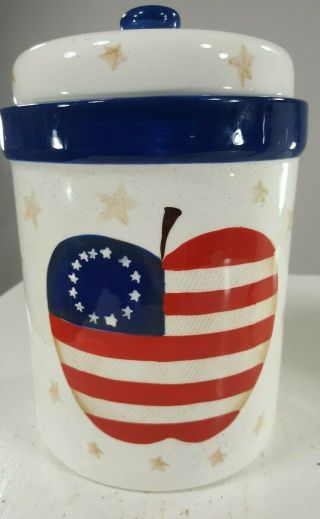 Vintage Cookie Jar Betsy Ross Flag Collectible Very Rare