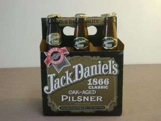 Jack Daniels 1866 Classic Oake - Aged Pilsner Amber Lager Glass Bottles 6 W/carton