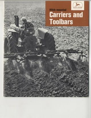 1965 John Deere Carriers & Hitch Toolbars Sales Brochure 4020 3020 Farm Tractor