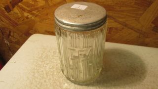 Old Hoosier Sellers Kitchen Cabinet Tea Jar No.  1