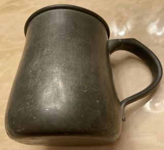 Vintage Pewter Nra National Rifle Association Coffee Cup 4 Inches High By 3in
