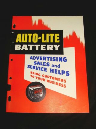1957 Autolite Battery Dealer Advertising Calalog Clocks Thermometers Signs