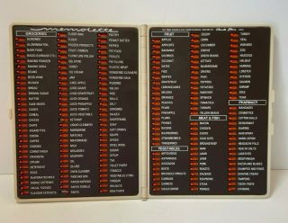 Vintage Memorette Slide Tab Grocery List - Claude Alain