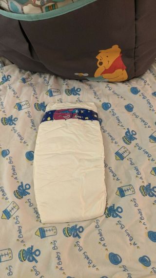 Vintage Luvs Baby Diaper Size 6 Plastic Back 35,  Pounds